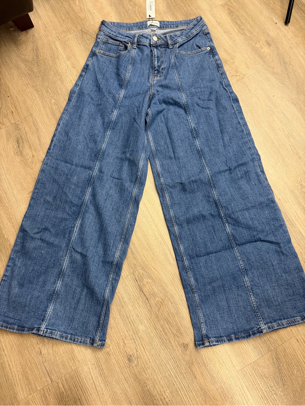 New The Drop Women’s Size 30 Frida Wide Leg Jeans Medium Indigo
